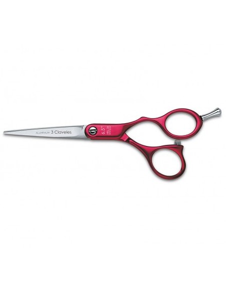tres_claveles_tijera_de_peluquería_duraluminio_roja_6.5_d_3c_corte_suave_filo_alta_dureza_8410990126956_oferta