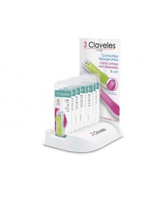 tres_claveles_cortauñas_recoge_uñas_rosa-verde_6_cm_expositor_24_unidades_8410990124259_oferta