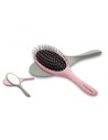 Tres Claveles Cepillo Con Espejo 2 Colores 3c, Cepillo Desmontable Magnético para el Cabello, Diseño Práctico en Dos Tonos