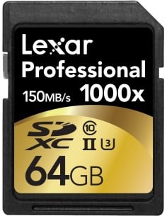 Lexar LSD64GCRBEU1000 - Tarjeta de memoria SecureDigital de 64 GB (clase: 10) 1000X UHS2 LSD64GCRBEU1000 kiwiku.com