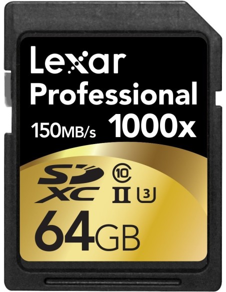 Lexar LSD64GCRBEU1000 - Tarjeta de memoria SecureDigital de 64 GB (clase: 10) 1000X UHS2 LSD64GCRBEU1000 kiwiku.com