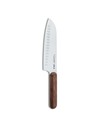 Tres Claveles Cuchillo Santoku Oslo Acero Inoxidable 17,5 Cm Mango de Madera para Corte Preciso de Verduras Carnes y Pescado
