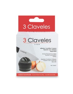 tres_claveles_afilador_de_cuchillos_3_pasos_con_ventosa_triple_acción_negro_8410990094279_oferta 2