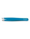 Tres Claveles Pinza de Depilar Sesgada Inox Azul 9 Cm
