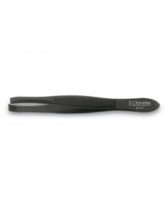 tres_claveles_pinza_cangrejo_negra_8_cm_acero_carbono_estriado_para_depilación_precisa_8410990122323_oferta