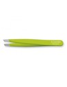 Tres Claveles Pinza de Depilar Sesgada Verde 9 Cm Acero Inoxidable