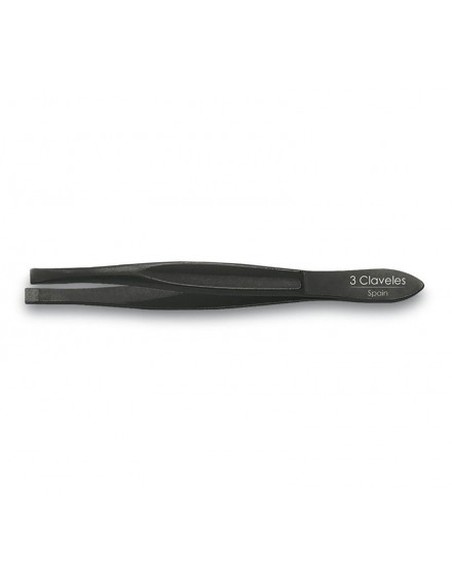 tres_claveles_pinza_recta_negra_8_cm_punta_fina_acero_carbono_para_depilación_precisa_8410990122125_oferta