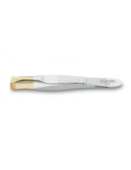 tres_claveles_pinza_ancha_de_depilar_punta_dorada_8_cm_acero_de_carbono_con_apoyo_para_dedos_8410990122422_oferta