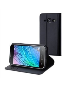 funda wallet folio negra función soporte samsung galaxy j1 muvit MUSNS0186 kiwiku.com