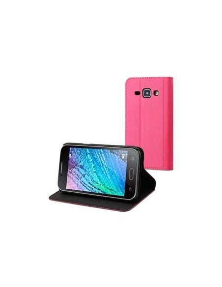 funda wallet folio rosa función soporte samsung galaxy j1 muvit MUSNS0187 kiwiku.com