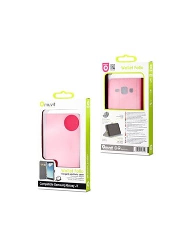funda wallet folio rosa función soporte samsung galaxy j1 muvit MUSNS0187 kiwiku.com