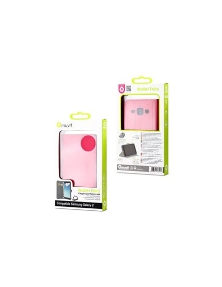 funda wallet folio rosa función soporte samsung galaxy j1 muvit MUSNS0187 kiwiku.com