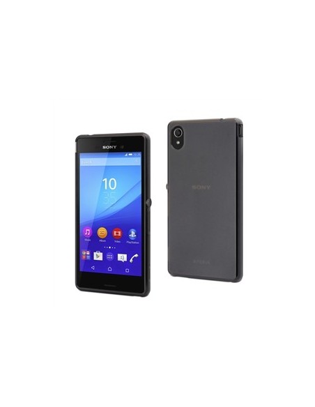 funda minigel transparente humo sony xperia m4 aqua/m4 aqua dual made for xperia SESKI0059 kiwiku.com