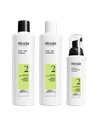 Nioxin System 2 Kit para Cabello Natural Con Visibles Signos de Adelgazamiento Shampoo 300 Ml, Acondicionador 300 Ml y Tratamien