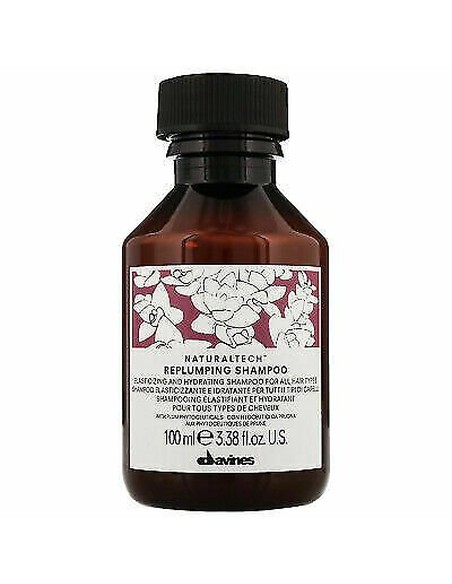 DAVINES Naturaltech Replumping Shampoo 100ml | Kiwiku - Hidratación para Cabello Seco y Envejecido
