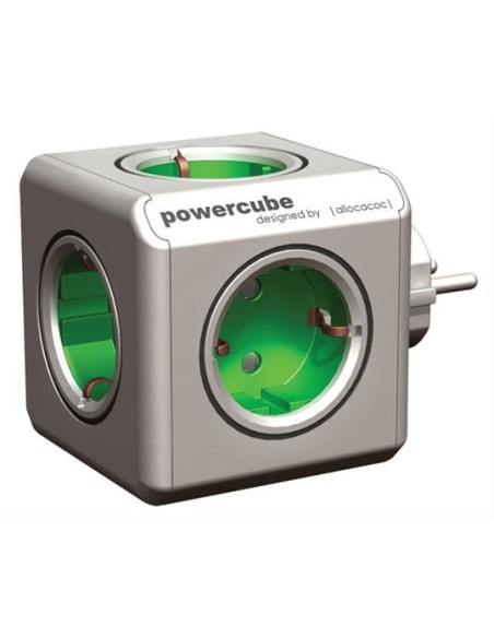 Allocacoc PowerCube - Enchufe de red con 5 tomas, Verde: Kiwiku.com: Electrónica