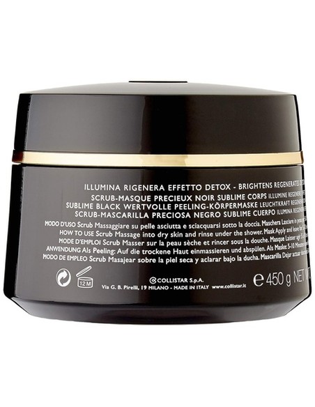 Collistar sublime black precious exfoliante mascarilla cuerpo 450ml