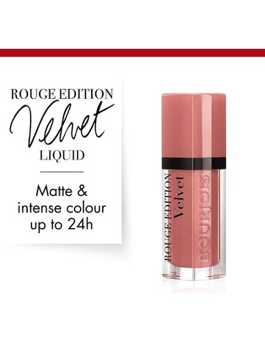 Bourjois Rouge Edition Velvet 28 Chocopink | Barra de Labios Mate Líquida 7.7 ml | Kiwiku