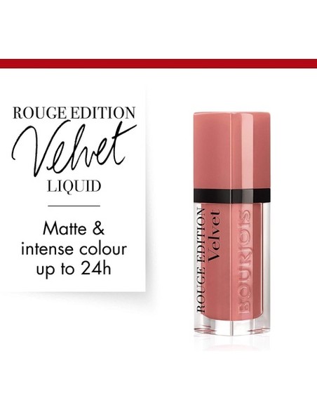 Bourjois Rouge Edition Velvet 28 Chocopink | Barra de Labios Mate Líquida 7.7 ml | Kiwiku