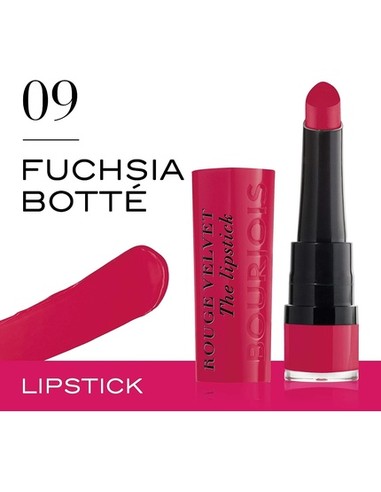 Bourjois Rouge Velvet #09 Fuchsia Botte Lipstick Mate Hidratante | Compra en Kiwiku