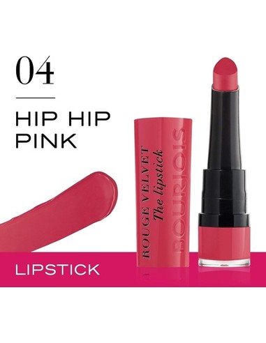Bourjois Rouge Velvet #04 Hip Hip Pink | Barra de Labios Mate Terciopelada 6 ml | Kiwiku