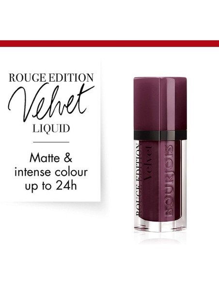 Bourjois Rouge Edition Velvet #25 Berry Chic | Barra de Labios Mate Terciopelo | Kiwiku