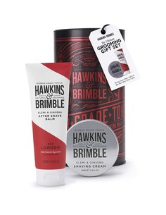 hawkins_&_brimble_premium_shaving_gift_set_-_shave_cream_100_ml_y_aftershave_balm_100_ml_para_hombres_5060495672804_oferta 2