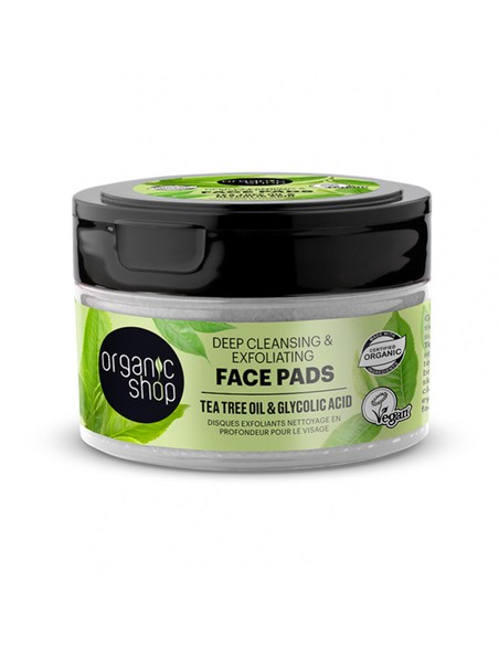 organic_shop_discos_faciales_exfoliantes_con_aceite_de_Árbol_del_té_para_limpieza_profunda_20_unidades_4743318142647_oferta