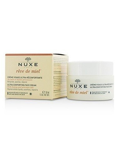 NUXE Reve de Miel Crema Facial Ultra-Recconfortante 50 ml | Hidratante para Piel Seca | Kiwiku