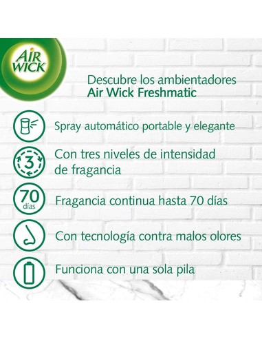 AIR WICK Freshmatic Recambio Delicias 250 ml | Ambientador Automático para Hogar - Kiwiku