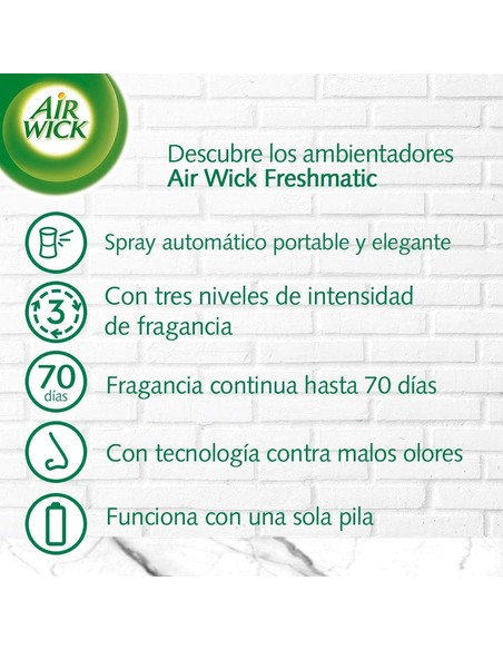 AIR WICK Freshmatic Recambio Delicias 250 ml | Ambientador Automático para Hogar - Kiwiku