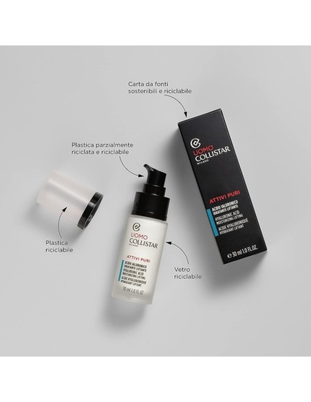 COLLISTAR Uomo Attivi Puri Ácido Hialurónico Serum Hidratante Lifting 30 ml | Kiwiku