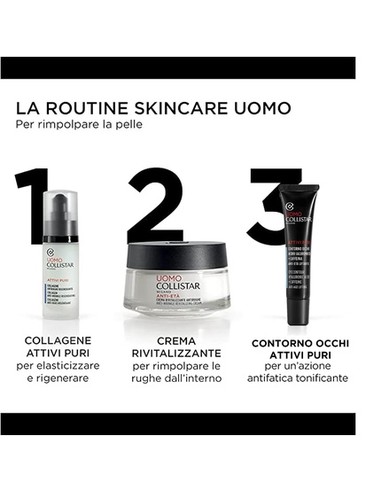 Collistar Man Attivi Puri Eye Contour Ácido Hialurónico Cafeína 15ml | Kiwiku