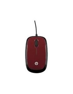 Mouse hp optico con cable  rojo  hp x1200 H6F01AA kiwiku.com