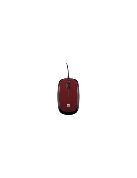 Mouse hp optico con cable  rojo  hp x1200 H6F01AA kiwiku.com