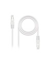 NANOCABLE Cable Red Latiguillo RJ45 Cat.6 UTP AWG24 Blanco 0.5 m