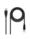 NANOCABLE Cable USB 2.0 Tipo A Macho a B Macho Negro 4.5 m para Impresoras