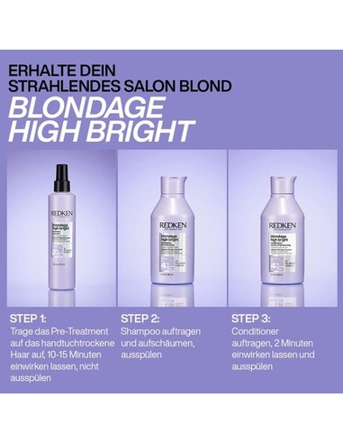 REDKEN Blondage High Bright Conditioner 300 ml | Acondicionador para Cabello Rubio en Kiwiku