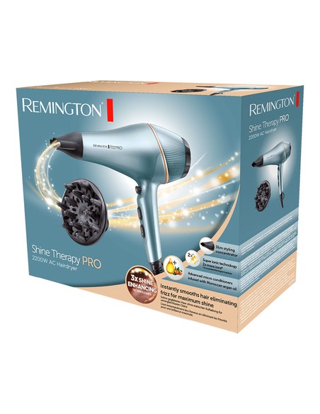 Secador de Pelo Remington AC9300 Pro 2200W Azul | Ionizador y Difusor | Kiwiku