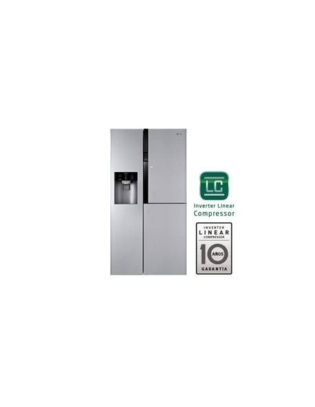 Frigorifico lg side by side gs9367nsbz acero 659l fabrica hielo, a++, puerta artica, 10 aÑos  GS9367NSBZ kiwiku.com
