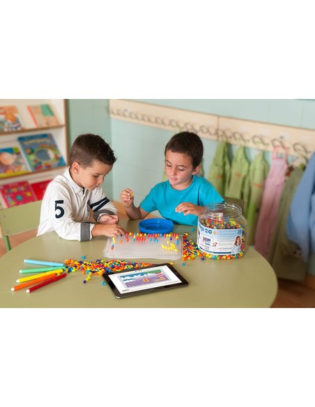 miniland_educational_pegs:_set_de_6_placas_transparentes_para_mosaicos_8413082318307_barato