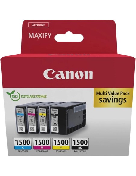 canon_pgi-1500_bk/c/m/y_multipack_cartucho_de_tinta_original_para_impresoras_pixma_4_colores_negro_cian_magenta_amarillo_8714574