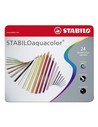 Stabilo Aquacolor Lápiz de Color Acuarelable - Caja de Metal Con 24 Colores