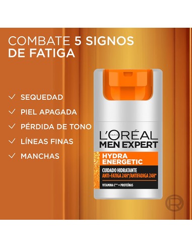 Compra L'OREAL PARIS Men Expert Hydra Energetic Hidratante Antifatiga SPF15 50 ml en Kiwiku