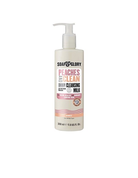 soap_&_glory_peaches_and_clean_leche_limpiadora_facial_350_ml_con_aceite_de_jojoba_y_extracto_de_melocotón_5000167311099_oferta