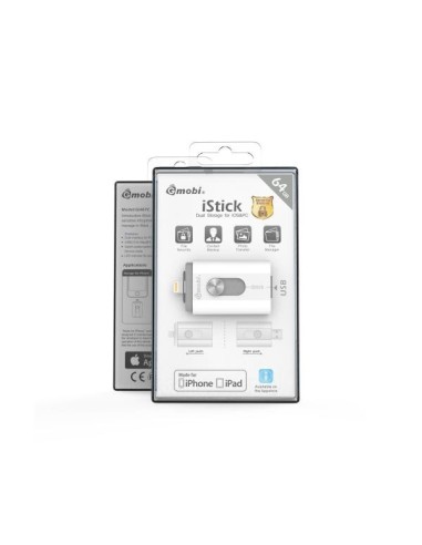 Silver Hi-Tech Istick Gmobi - Memoria USB DUAL  64GB 17082 kiwiku.com
