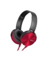 Auriculares sony mdrxb450apb plegables carcasa de aluminio rojo
