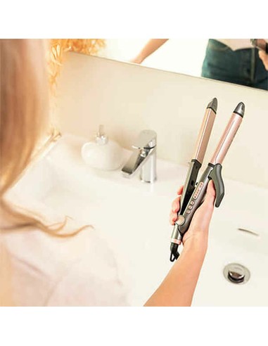 Plancha de Pelo CECOTEC Bamba RitualCare 1000 2in1 Cerámica Negro/Rosa | Kiwiku