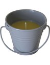 Luance Vela de Citronela en Cubo de Metal Pm X3 - Gris, Protección Contra Mosquitos, Diseño Decorativo 6.5x6.5x5.7 Cm