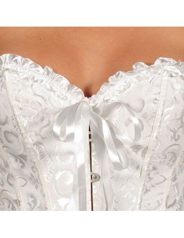 Intimax Corset Atenea Blanco Sin Tirantes con Tanga Talla S | Lencería Erótica Femenina en Kiwiku